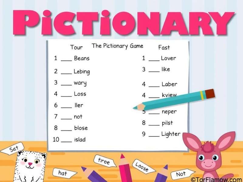 Adult group playing Pictionary game at a party with laughter and drawings