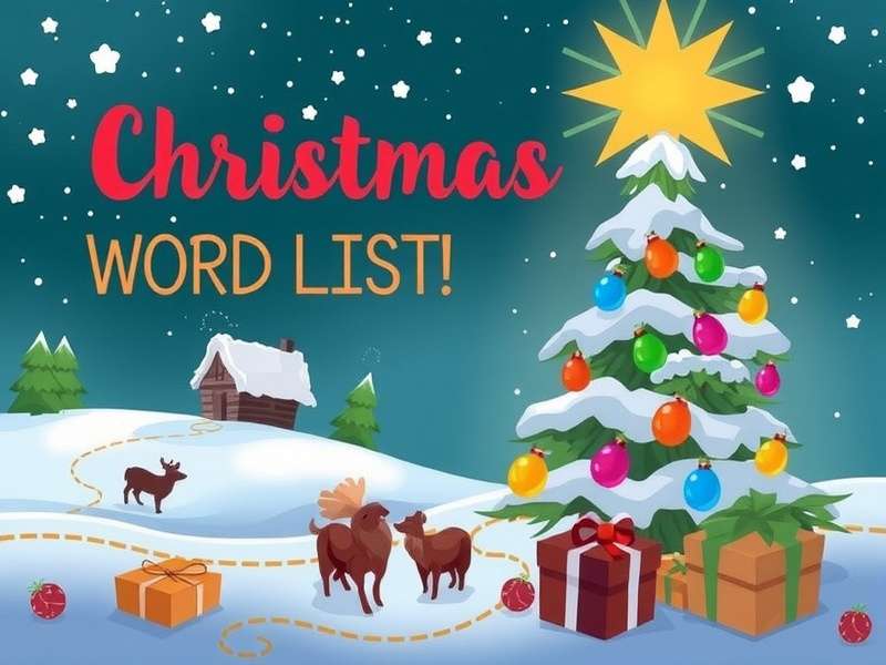 Family playing Christmas Pictionary game with holiday decorations in background