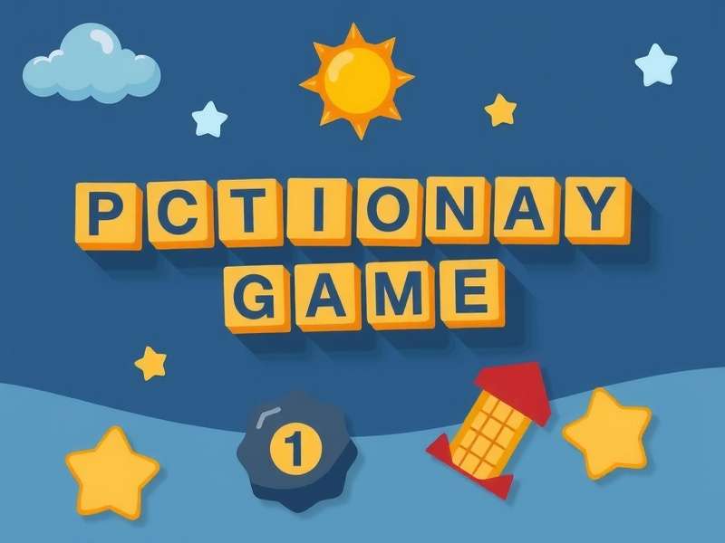 A diverse group of children laughing and playing the Pictionary drawing game together