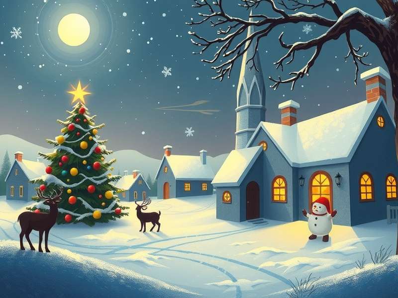 Family playing Christmas Pictionary game with holiday decorations