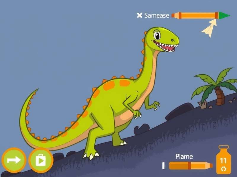 Drawasaurus gameplay interface showing drawing canvas and guessing chat