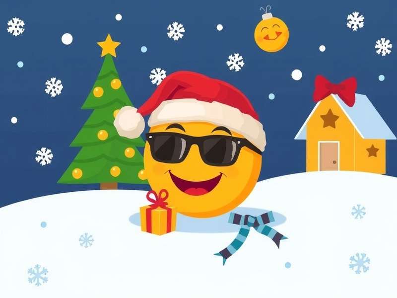 A group of friends playing Christmas Emoji Pictionary with festive decorations