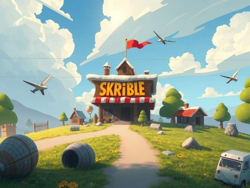 Group of diverse people playing an online drawing game on various devices, laughing and interacting