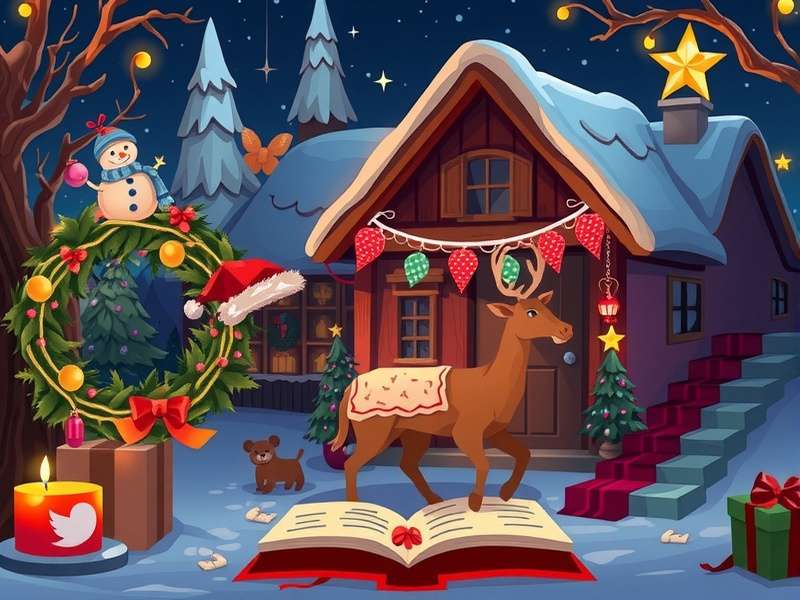 Family playing Christmas Pictionary game at a cozy living room table