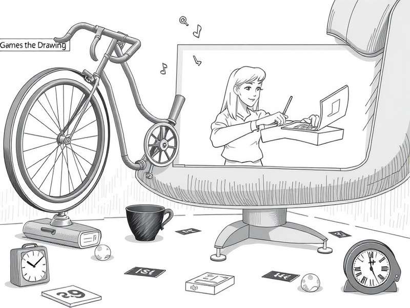 Group of friends playing Pictionary game, laughing and guessing drawings