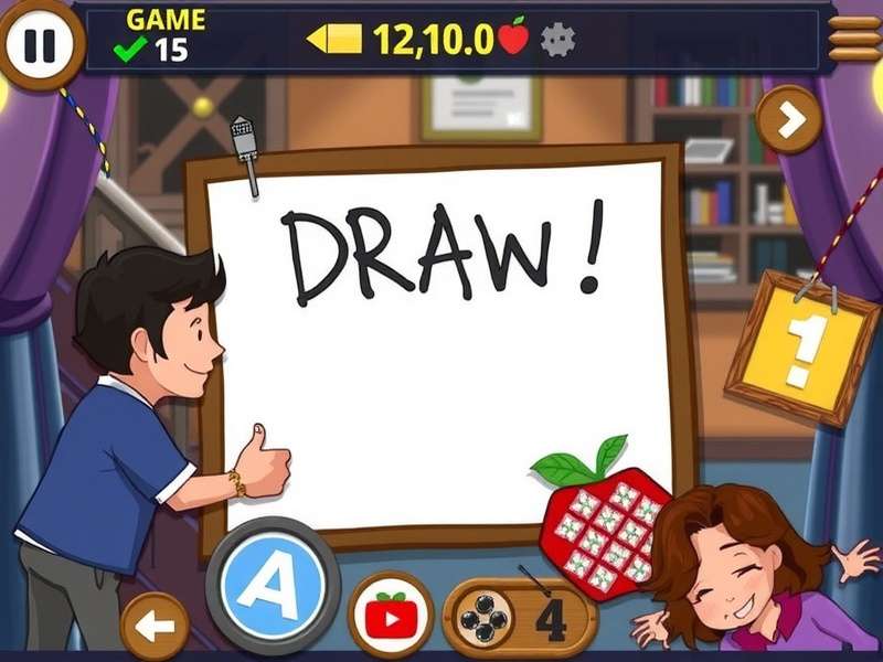 Colorful Draw Something gameplay on a tablet and smartphone screen