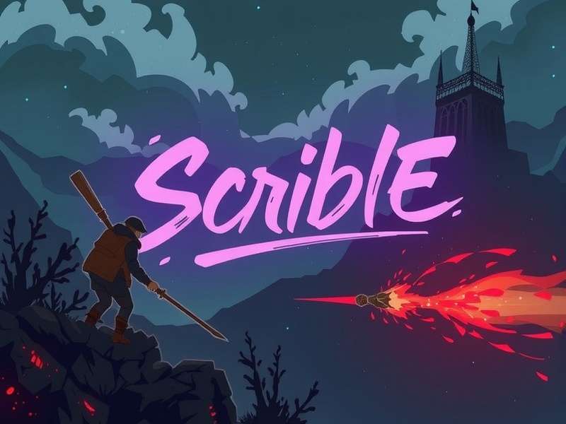 Colorful digital drawing on tablet representing Scrible gameplay