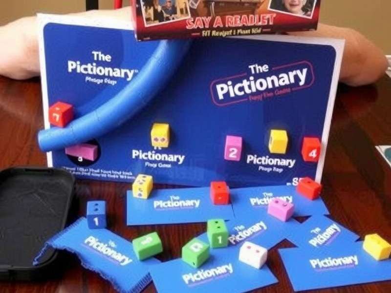 Kids playing Pictionary game with drawings and laughter