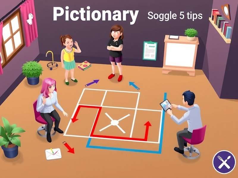 Group of friends laughing while playing Pictionary online on their devices