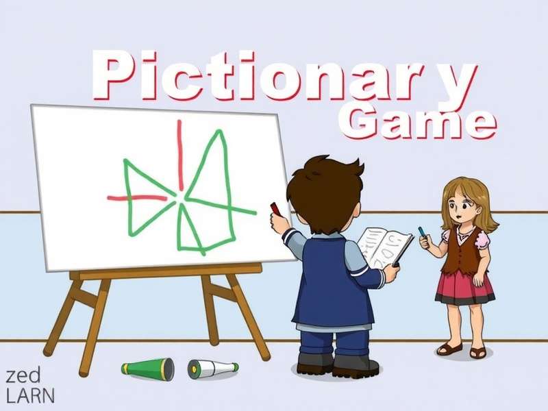 Pictionary Game board and cards setup