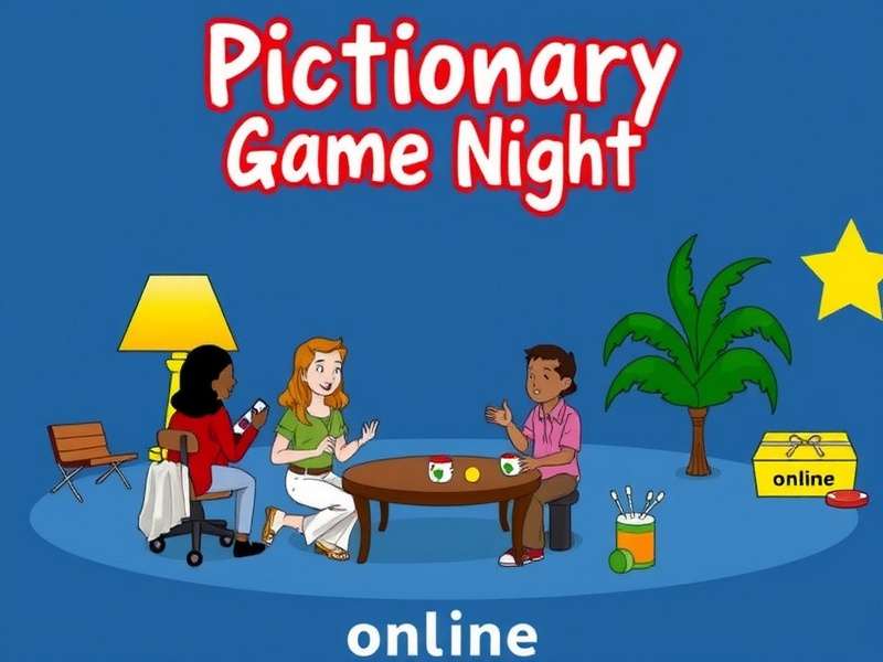 Group of friends laughing while playing an online drawing game on their devices