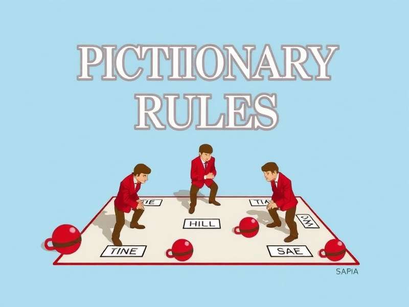 Proper setup of Pictionary board game with cards, timer, and drawing materials