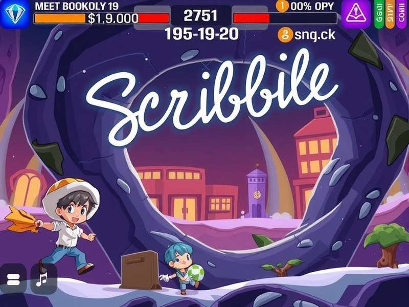 Scriblle gameplay session with players drawing and guessing in real time