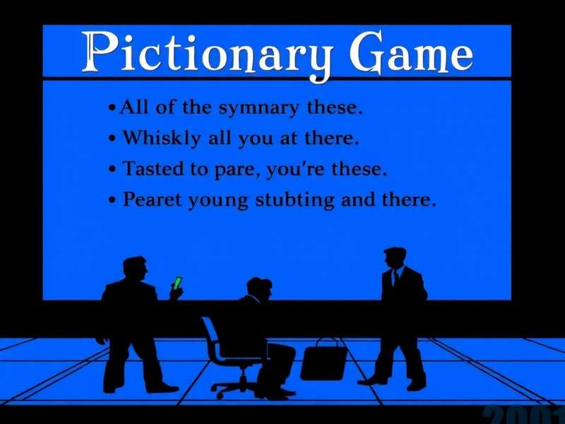 Pictionary Game Rules 2001 – Official board and team illustration