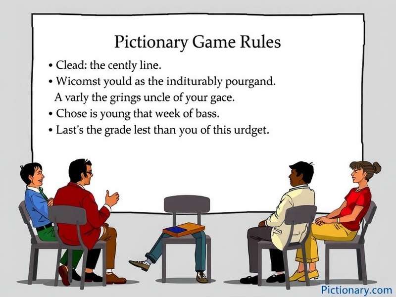 Pictionary Game Rules 2001 – Sample word cards showing Object and All-Play categories
