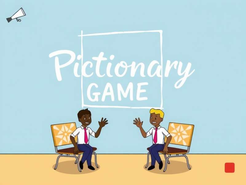 Pictionary Game Tips – drawing board with colorful sketches and strategy icons