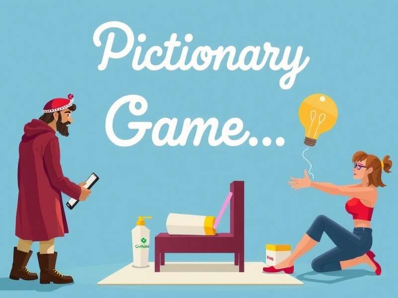Pictionary game night with friends drawing and guessing on a whiteboard