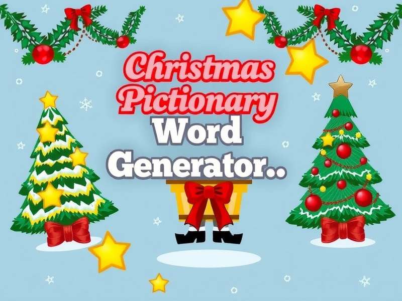 Christmas Pictionary party with friends drawing festive words